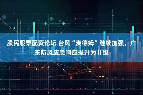 股民股票配资论坛 台风“麦德姆”继续加强，广东防风应急响应提升为Ⅱ级